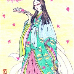 Кицунэ Тамамо-но Маэ. Рисунок Моринэко
