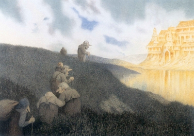 Замок Сориа-Мориа (Soria Moria slott). Иллюстрация Теодора Киттельсена, 1911