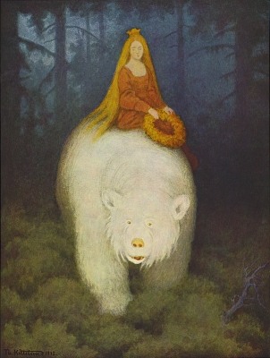 Белый медведь король Валемон (Kvitebjørn kong Valemon). Иллюстрация Теодора Киттельсена, 1912