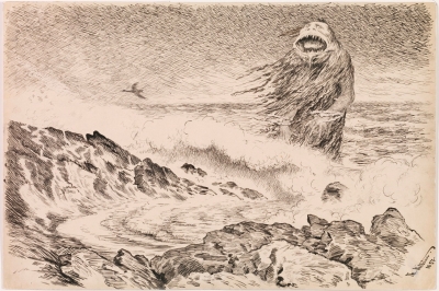 Морской тролль (Sjøtrollet). Рисунок Теодора Киттельсена, 1887