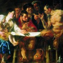 "Сатир в гостях у крестьянина". Картина Якоба Йорданса