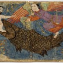 Иона и Кит. Миниатюра из рукописи Рашид ад-Дина "Джами‘ ат-таварих". Иран, XIV век