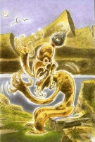 Аку-Аку. Иллюстрация из книги "Guía Mitológica Ilustrada de Chile" (2007)