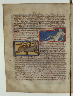Сатир. Олень. Рукопись Французской национальной библиотеки (Latin 3630, fol.78v.)