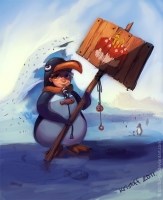Подниматель пингвинов. Рисунок Екатерины Горелко (Kristoff)