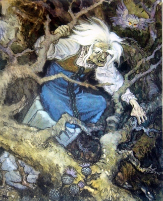 Баба Яга. Иллюстрация Николая Кочергина