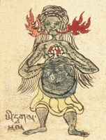 Прета. Иллюстрация из компендиума "Tibetan Worldly Spirits, Sprites & Ogres" (Item No.51341)