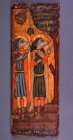 Святые Ахракс и Аугани в виду кинокефалов (коптская икона из Музея Коптского искусства в Каире)