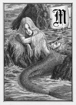 Морская дева (Mermaid). Иллюстрация Юлии Широниной (CoalRye)