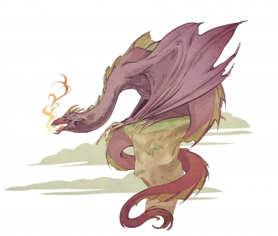Валлийский дракон. Иллюстрация Александрии Хантингтон