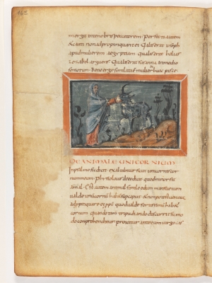 Дева и единорог. Рукопись Городской библиотеки Берна (Cod. 318, fol.16v)