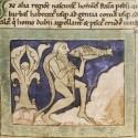 Хомодубии (ихтиофаги). Рукопись Бодлеянской библиотеки (MS. Bodley 614, fol. 038v.)
