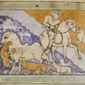 Муравьи нападают на верблюда. Рукопись Бодлеянской библиотеки (MS. Bodley 614, fol. 039v.)