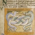 Гигантские змеи. Рукопись Бодлеянской библиотеки (MS. Bodley 614, fol. 041v.)