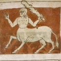 Хомодубии (онокентавры). Рукопись Бодлеянской библиотеки (MS. Bodley 614, fol. 042r.)