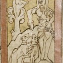 Бородатые женщины-охотницы. Рукопись Бодлеянской библиотеки (MS. Bodley 614, fol. 044v.)