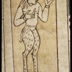 Сатир. Рукопись Бодлеянской библиотеки (MS. Bodley 614, fol. 051r.)