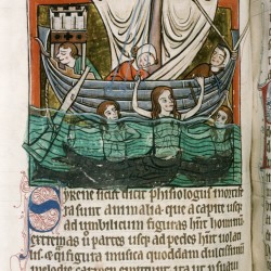 Сирены. (Рукопись Бодлеянской библиотеки. MS. Bodley 764, fol. 074v)