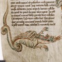 Дракон. Рукопись Бодлеянской библиотеки (MS. Douce 167, fol.007v.)