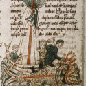 Аспидохелон (щиточерепаха).Рукопись Бодлеянской библиотеки (MS. Douce 167, fol.007v.)