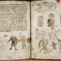 Чудовищные племена. Рукопись Бодлеянской библиотеки (MS Douce 88, fol.69v-70r.)