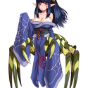 Дзёро-гумо (ジョロウグモ). Иллюстрация Кенкоу Кросс из его "Monster Girl Encyclopedia"