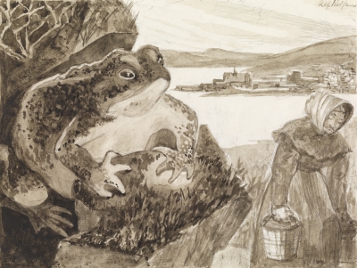 Король с горы Экеберг (Ekebergkongen). Иллюстрация Альфа Рольфсена (1934-1936)