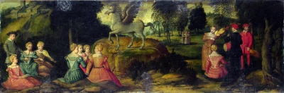 "Пегас и Музы". Картина Джироламо Романино, 1540-е годы