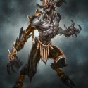 Доспешный сатир. Рисунок Энди Парка к игре "God of War"