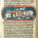 Трагелаф (Рукопись Британской библиотеки MS Harley 4751, fol. 13v)