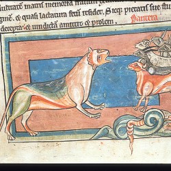 Пантера (Рукопись Британской библиотеки MS Harley 4751, fol. 4r)