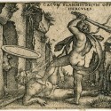 Геркулес убивает огнедышащего Кака. Гравюра Себальда Бехама (1545)