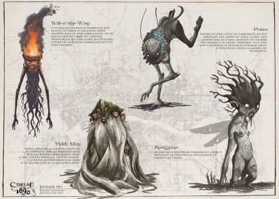 Болотный огонь (Will O'The Wisp), Пикси, Спригган, Тидди Мун. Бестиарий Люка Мюзи