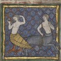 Сирена и онокентавр. Рукопись музея Гетти в Лос-Анджелесе (MS. Ludwig XV 3, fol.78r.)