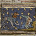 Пантера и дракон. Рукопись музея Гетти в Лос-Анджелесе (MS. Ludwig XV 3, fol.88r.)