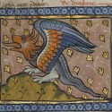 Дракон. Рукопись музея Гетти в Лос-Анджелесе (MS. Ludwig XV 3, fol.89r.)
