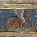 Саламандра. Рукопись музея Гетти в Лос-Анджелесе (MS. Ludwig XV 3, fol.95v.)