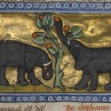 Слоны. Рукопись музея Гетти в Лос-Анджелесе (MS. Ludwig XV 3, fol.99r.)