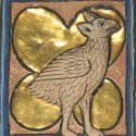 Ассида (страус). Рукопись музея Гетти в Лос-Анджелесе (MS. Ludwig XV 4, fol.98r.)