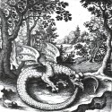 Уроборос. Гравюра Лукаса Дженниса в «De Lapide Philosophico» (1625)