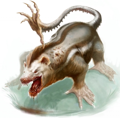 Ауисотль (Ahuizotl). Иллюстрация Скотта Парди к сеттингу Pathfinder
