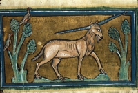 Эал. Рочестерский бестиарий (Royal 12 F XIII, fol. 27r.)