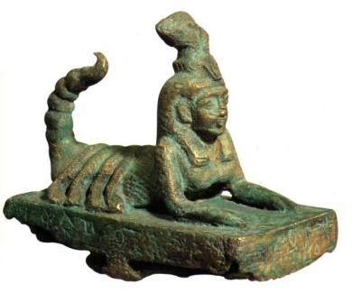 Древнеегипетская бронзовая статуэтка богини Серкет