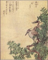 Гой-но Хикари (Аосаги-би). Рисунок Такэхары Сюнсэна из "Ehon Hyaku monogatari"