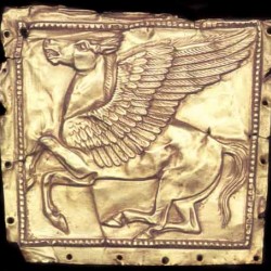 Крылатый конь. Скифская золотая пластина из кургана Чертомлык, IV в. до н. э.