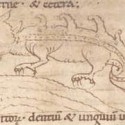 Крокодил. Рукопись Британской библиотеки (MS Stowe 1076, fol. 3r.)