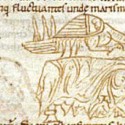 Харадр у постели больного. Рукопись Британской библиотеки (MS Stowe 1076, fol. 2v.)