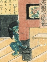 Аканамэ. Рисунок Утагавы Ёсикадзу