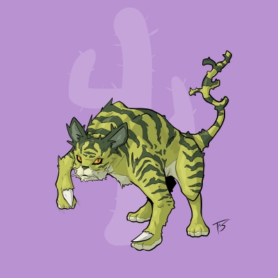 Кактусовый кот. Иллюстрация Трэйси Шепарда