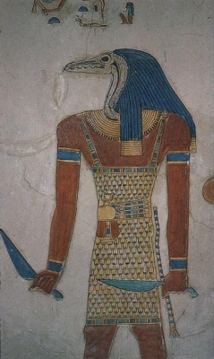 Древнеегипетский демон-стражник. Гробница принца Аменхерхепешефа, сына Рамсеса III (XX династия)